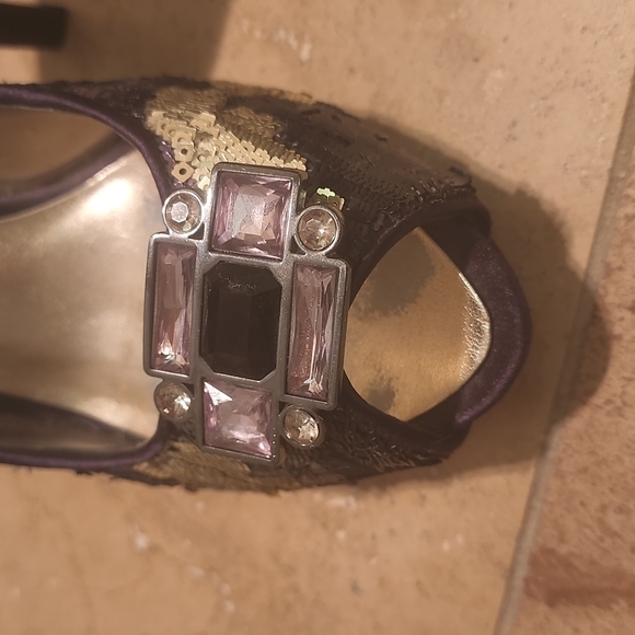 Glam Spike Heels by Nina of New York 5" High Heels 7.5 - Picture 2 of 8